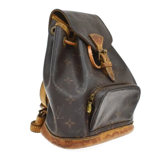 LOUIS VUITTON Mini Montsouris Backpack Bag Monogram Leather Brown M51137 33KB025 - Picture 3 of 15